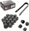 20x Radschrauben Kappen 17mm Schwarz Diebstahlhemmend für Produktbild-Vorschau 1