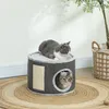PawHut Kratztonne, 30 cm Hoch Katzentonne mit Höhle, Produktbild-Vorschau 2