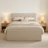 Homestyle4u Polsterbett 140x200 Beige Doppelbett Produktbild-Vorschau 14