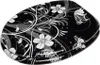 A toilet seat with a floral and butterfly design. Produktbild-Vorschau