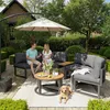 6-teiliges Gartenmöbel-Set Metall & Olifen Lounge-Set Produktbild-Vorschau 4
