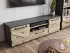 BELIANI TV-Möbel Lowboard Heller Holzfarbton/ Schwarz aus Produktbild-Vorschau 2
