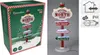 A collage showing the packaging of a Christmas decoration and the decoration itself, along with safety icons. Podgląd zdjęcia produktu