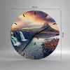 Wanduhr - Rund - Glasuhr - Wasserfall Himmel Berg - 40x40cm Produktbild-Vorschau 3