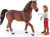A toy horse and a toy girl standing next to each other. Náhľad obrázku produktu