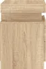 A side view of a wooden bedside table. Náhľad obrázku produktu