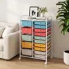 COSTWAY Rollcontainer mit 15 stapelbaren Schubladen, Produktbild-Vorschau 2