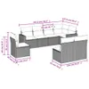 8-tlg. Garten-Sofagarnitur mit Kissen Beige Poly Rattan Produktbild-Vorschau 3