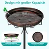 Vogeltränke Stehend,Vogelbad für Draußen Garten,35In Metall Produktbild-Vorschau 3