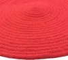 Tappeto reversibile in cotone rosso effetto corda diam.70 Anteprima dell’immagine prodotto 3