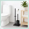 Relaxdays WC Garnitur, HBT: 67,5 x 20 x 15,5 cm, Edelstahl, Produktbild-Vorschau 3