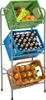 A tiered shelving unit with crates containing groceries and drinks. Náhled obrázku produktu
