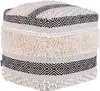 BELIANI Pouf Hellbeige Baumwolle 45 x 45 cm mit EPS-Perlen Produktbild-Vorschau 1