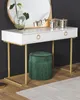 BELIANI Konsolentisch Weiß /Gold aus MDF-Platte Produktbild-Vorschau 4