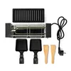 A raclette grill set is laid out on a white background, with its components separated. Náhľad obrázku produktu