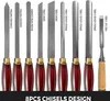 SucceBuy Set di scalpelli per legno 8pcs 7INCH/17CM Anteprima dell’immagine prodotto 3