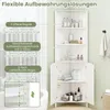 Eckküchenschrank, 2 Türen & 5 Einlegeböden, Weiß, 173 cm Produktbild-Vorschau 3