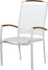 Inko Stapelsessel Frisco hoch Alu/Textil/Teak Stapelstuhl 3 Produktbild-Vorschau 2