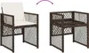 vidaXL 13-tlg. Garten-Essgruppe mit Kissen Braun Poly Produktbild-Vorschau 6
