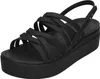 crocs Brooklyn Strappy Low Wedge Women Schwarz Croslite Produktbild-Vorschau 5