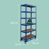 Scaffale per carichi pesanti Relaxdays su ruote, A x L x P: Anteprima dell’immagine prodotto 4