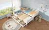Cama nido de 90x200 cm para niños, color blanco, divisible Vista previa de la imagen del producto 16