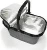 An open insulated shopping basket with a silver interior and a gray fabric exterior. Produktbild-Vorschau