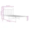 Bettgestell mit Kopfteil Metall Schwarz 80x200 cm Produktbild-Vorschau 7