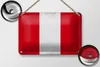 Blechschild Flagge Peru 18x12cm Flag of Peru Vintage Produktbild-Vorschau 2