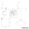 PremiumX Balkonständer 50x50cm Aluminium 1m Mast Ø 50mm Produktbild-Vorschau 7