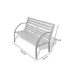 Panchina da giardino EVERILD, 125x55x75 cm Anteprima dell’immagine prodotto 3