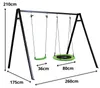 LEAN 29181 Balançoire de jardin avec support 2 en 1, 260 × Voir les images du produit 3