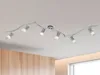Stropní LED svítidlo 6 plamenů stříbrné otočné pro obývací Náhled obrázku produktu 1