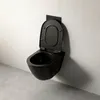 WC nero senza bordo in duroplast con scarico a vortice Anteprima dell’immagine prodotto 4