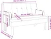 A line drawing of a sofa with dimensions indicated by text and lines. Náhled obrázku produktu