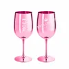 Pinke Champagnergläser 2er Set aus Acryl – Bruchsichere Produktbild-Vorschau 2