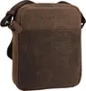 A brown leather crossbody bag with the brand name 'bugatti' embossed on the front. Podgląd zdjęcia produktu