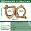 4Set Gerüstkupplung Gerüstschelle 48*48 mm, Feuerverzinkt Produktbild-Vorschau 2