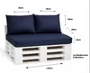 Palettenkissen Set 120 x 60 x 10 cm + 2 x 50 x 40 cm – Produktbild-Vorschau 1