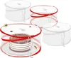 Four mesh food covers, one with a cake and insects, are displayed against a white background. Produktbild-Vorschau