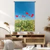 MuchoWow® Wandteppich Wandbehang Rote Mohnblumen unter Produktbild-Vorschau 5