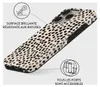 A close-up view of a phone case with a dalmatian-like pattern, showcasing its features. Podgląd zdjęcia produktu