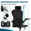 Bürostuhl Ergonomisch mit Verstellbarer Kopfstütze, Produktbild-Vorschau 9