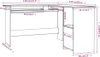 vidaXL Eckschreibtisch in L-Form Weiß 120x140x75 cm Produktbild-Vorschau 7