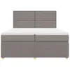 Boxspringbett mit Matratze Taupe 200x200 cm Stoff Produktbild-Vorschau 6