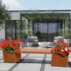 Mucola Gartenbank mit Blumenkästen Holzbank Holz Garten Produktbild-Vorschau 9