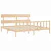 vidaXL Massivholzbett ohne Matratze 200x200 cm Kiefer Produktbild-Vorschau 4