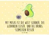 Mr. & Mrs. Panda Schild Avocado Tanzen DIN A4 - Gelb Produktbild-Vorschau 1