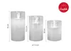 Candela Lights LED Kerzenglas 3er Set Grau Echtwachs inkl. Produktbild-Vorschau 4