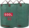 2 sacchi per rifiuti da giardino XXL da 500 litri, sacchi Anteprima dell’immagine prodotto 1